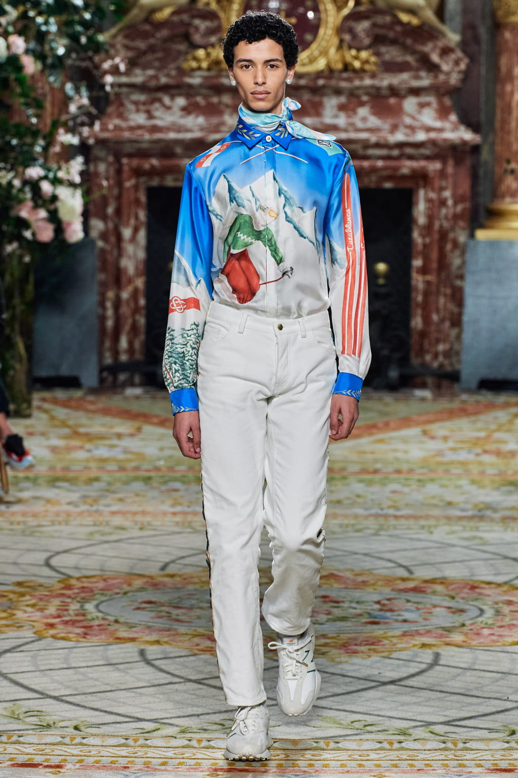 Fashion Week Paris Fall/Winter 2020 look 45 from the Casablanca collection 男装