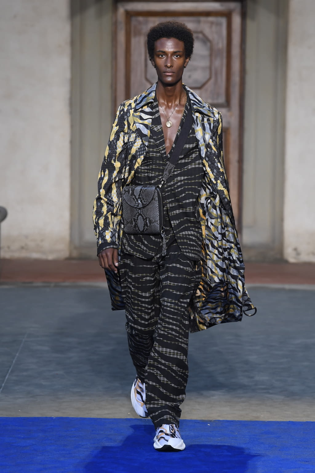 Fashion Week Florence Spring/Summer 2019 look 11 from the Roberto Cavalli collection menswear