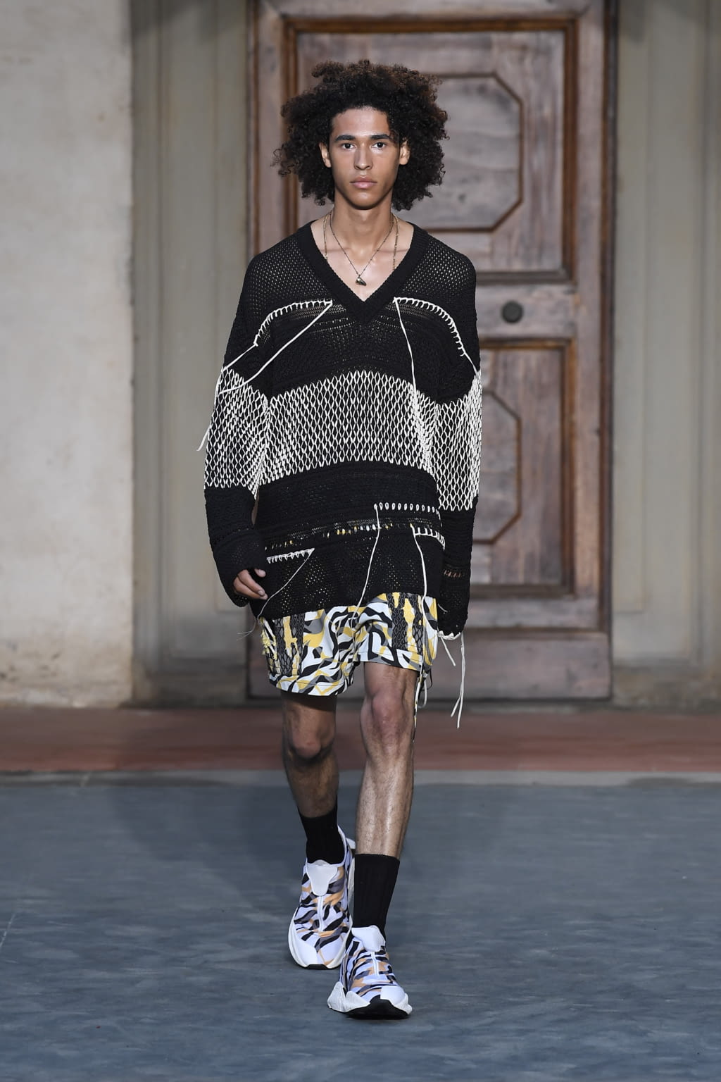 Fashion Week Florence Spring/Summer 2019 look 12 from the Roberto Cavalli collection menswear