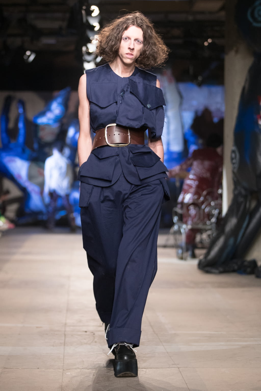 Fashion Week London Fall/Winter 2018 look 5 de la collection Charles Jeffrey LOVERBOY menswear