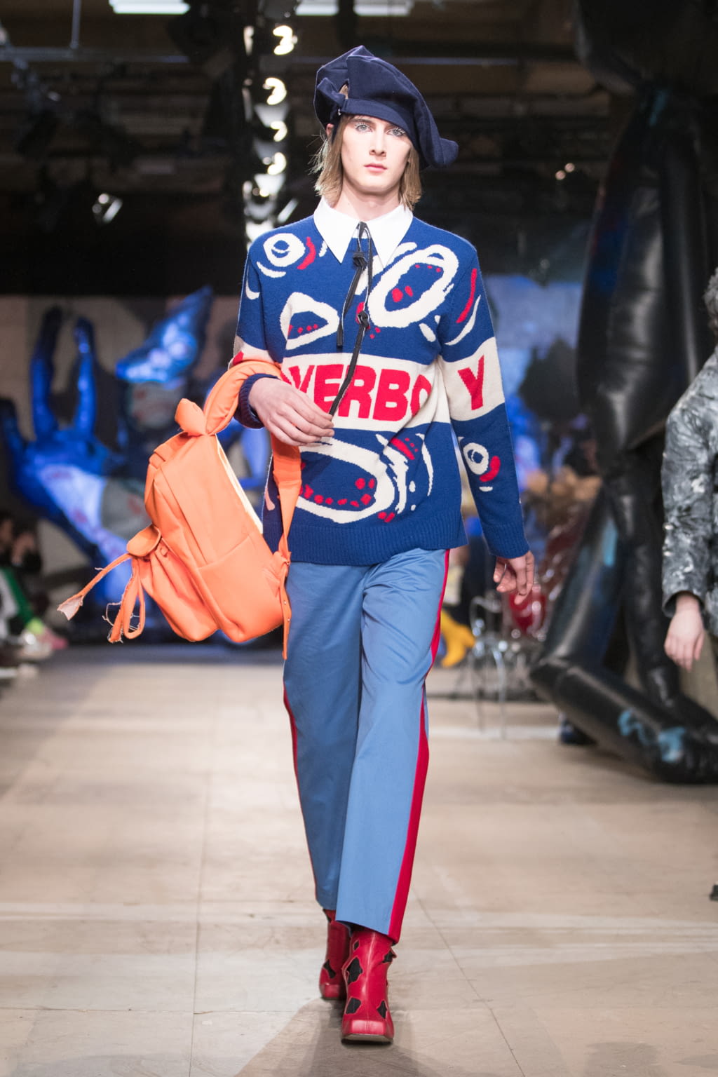 Fashion Week London Fall/Winter 2018 look 22 from the Charles Jeffrey LOVERBOY collection menswear