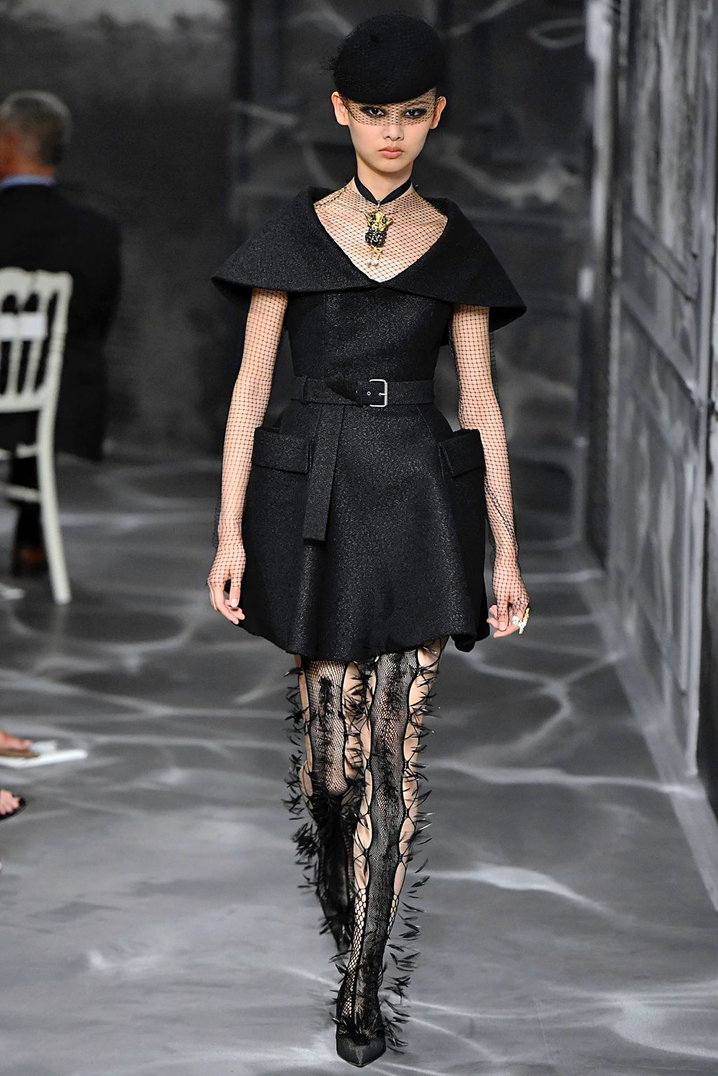 Fashion Week Paris Fall/Winter 2019 look 10 from the Christian Dior collection 高级定制