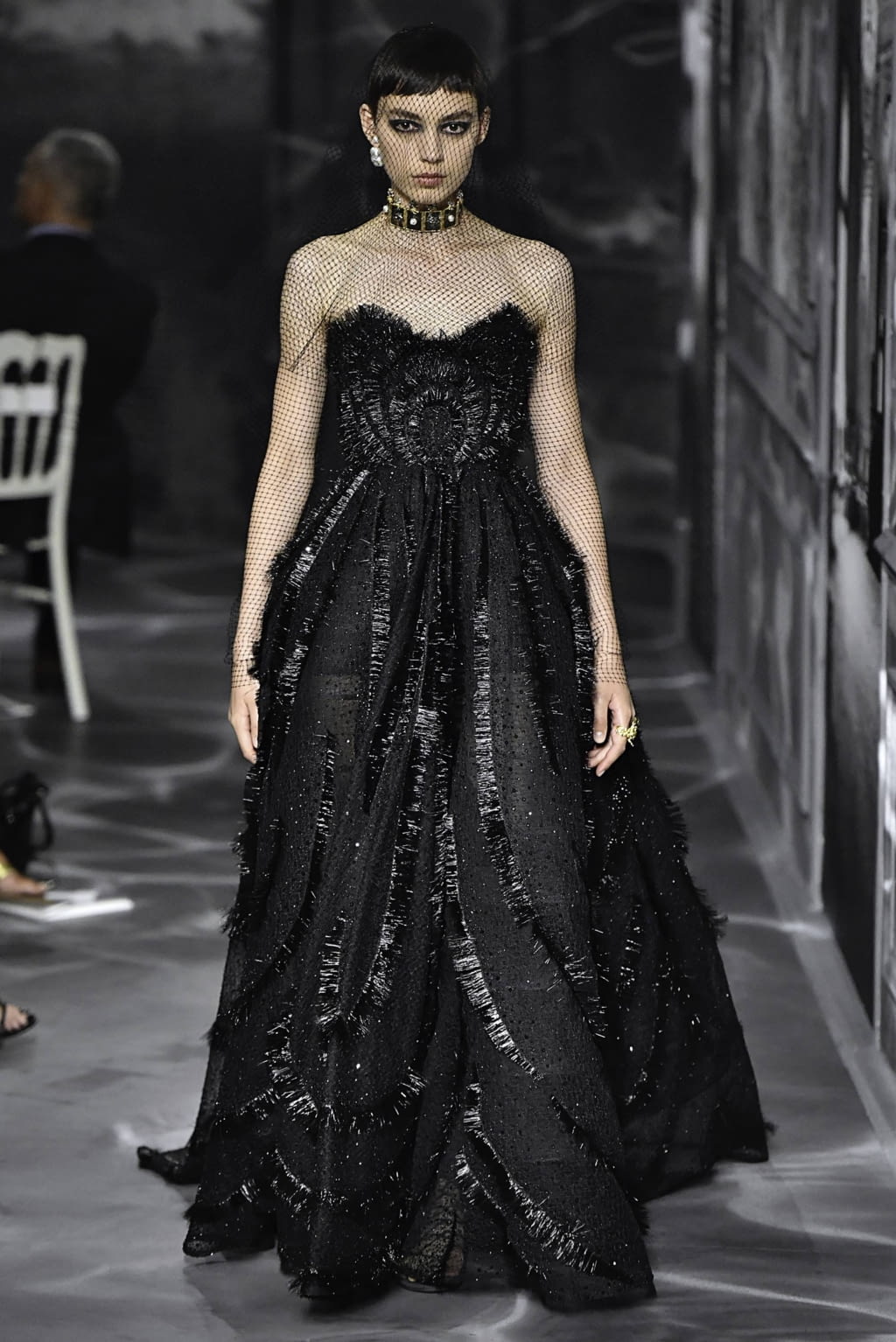 Fashion Week Paris Fall/Winter 2019 look 55 from the Christian Dior collection couture