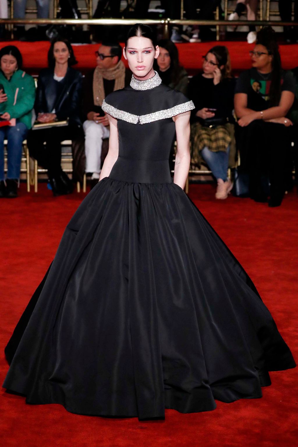 Fashion Week New York Fall/Winter 2018 look 64 from the Christian Siriano collection womenswear