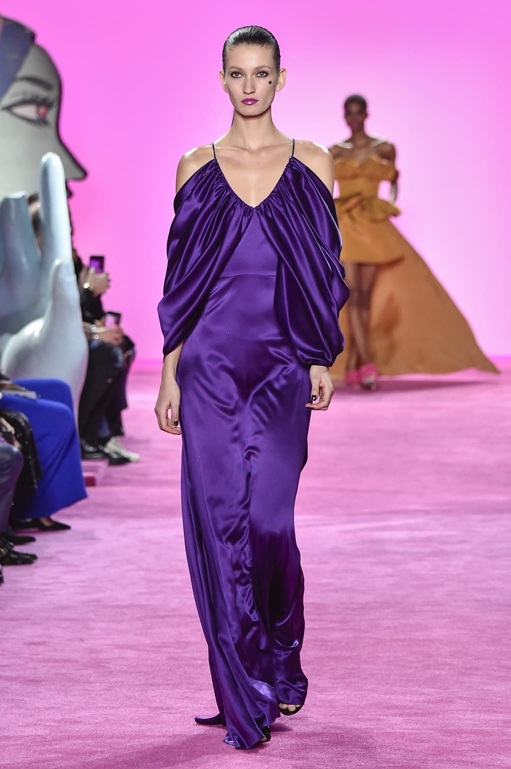 Fashion Week New York Fall/Winter 2020 look 50 from the Christian Siriano collection womenswear