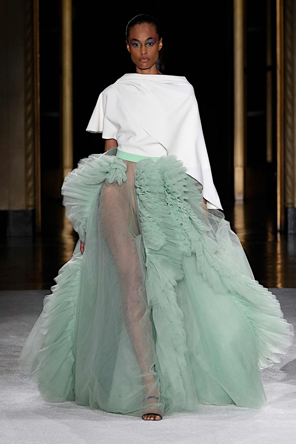 Fashion Week New York Spring/Summer 2020 look 60 from the Christian Siriano collection womenswear