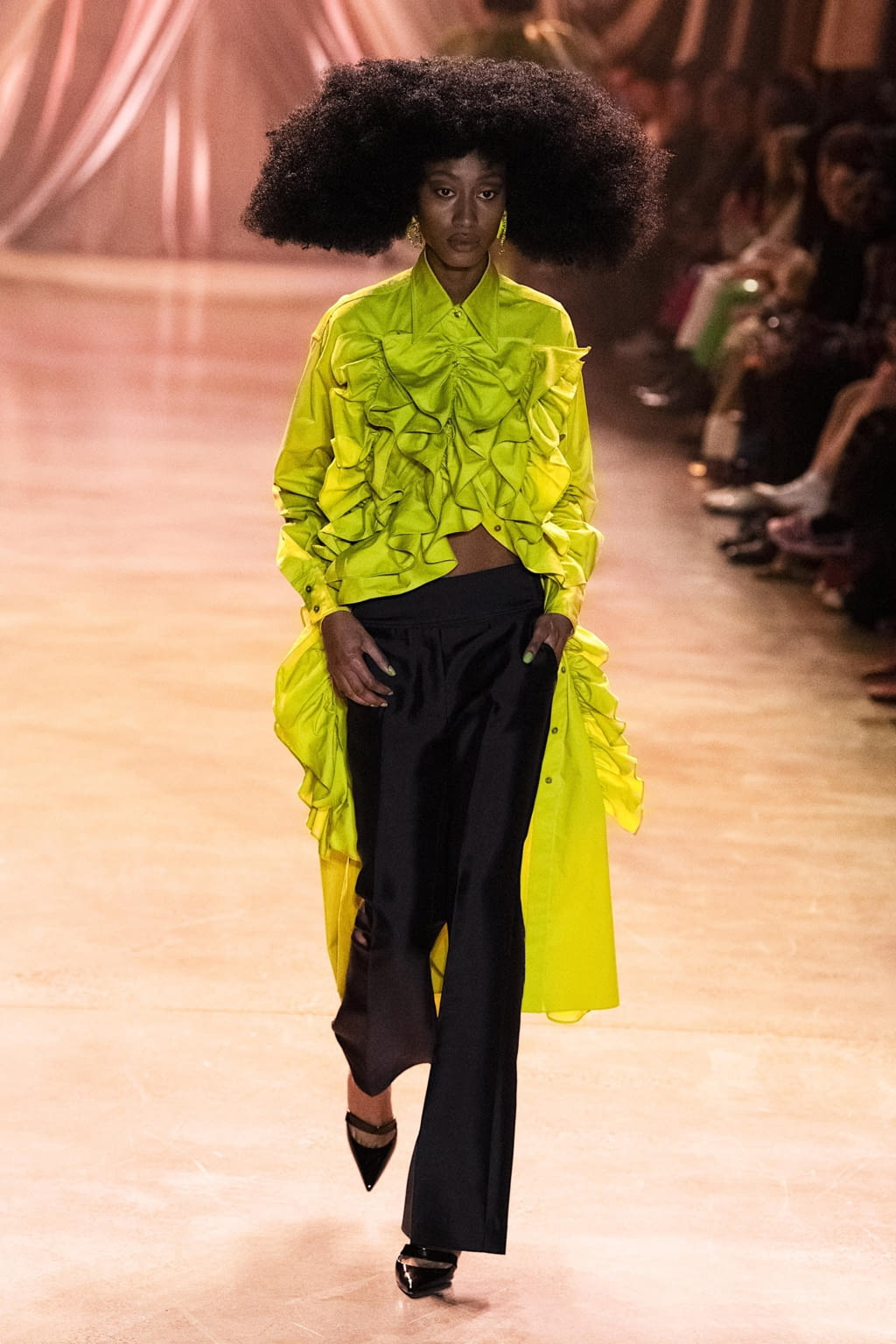 Fashion Week New York Fall/Winter 2020 look 12 from the Christopher John Rogers collection womenswear