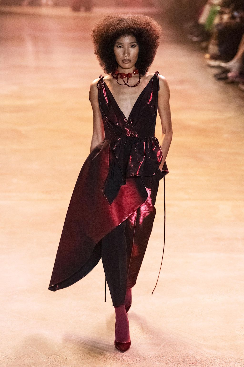 Fashion Week New York Fall/Winter 2020 look 37 from the Christopher John Rogers collection womenswear