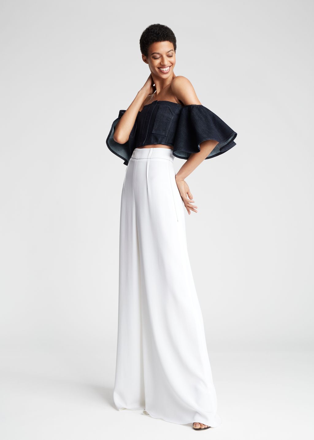 Fashion Week New York Spring/Summer 2019 look 3 de la collection CUSHNIE  X LEE JEANS womenswear
