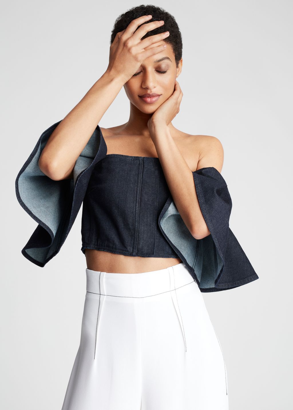 Fashion Week New York Spring/Summer 2019 look 4 de la collection CUSHNIE  X LEE JEANS womenswear