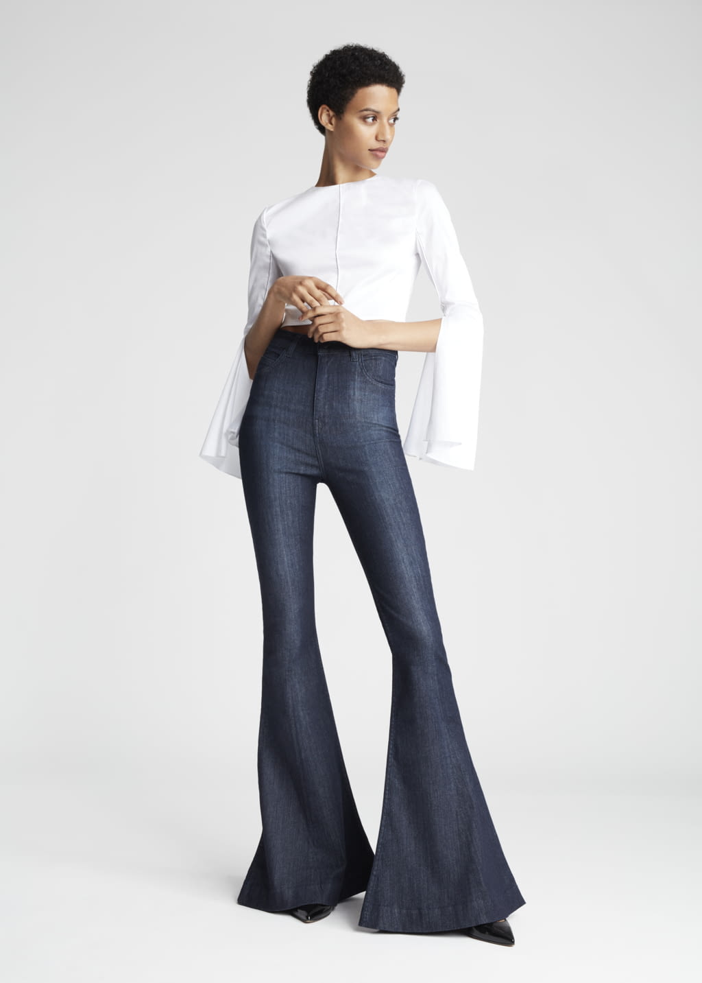 Fashion Week New York Spring/Summer 2019 look 9 from the CUSHNIE  X LEE JEANS collection 女装