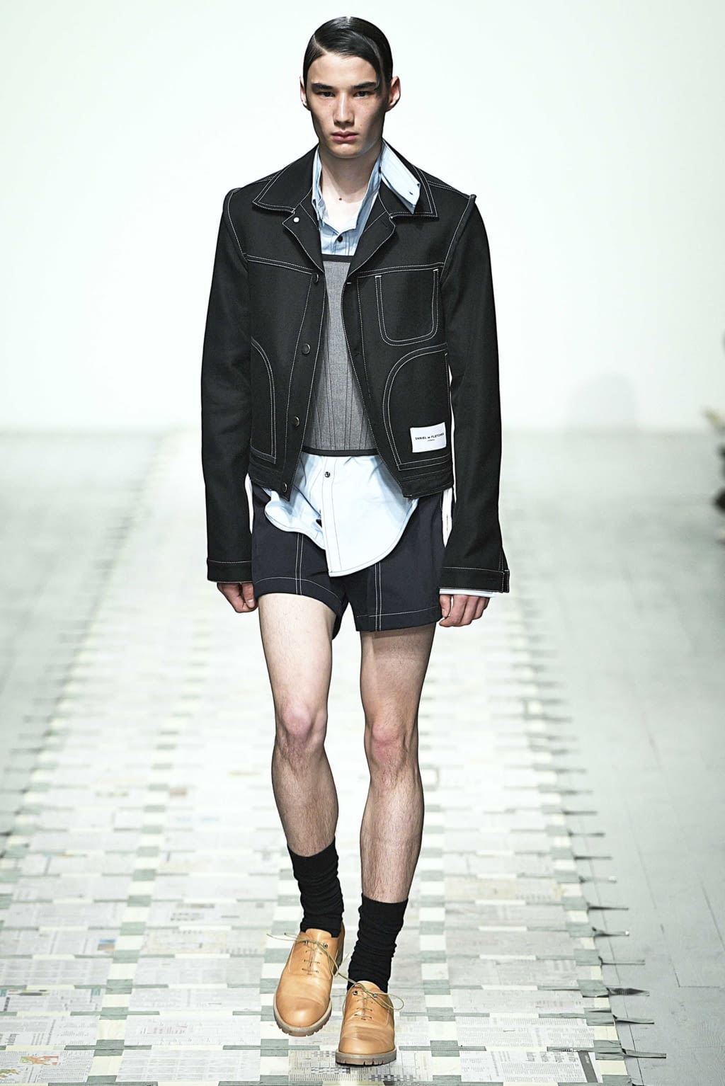 Fashion Week London Spring/Summer 2019 look 8 from the Daniel W Fletcher collection 男装