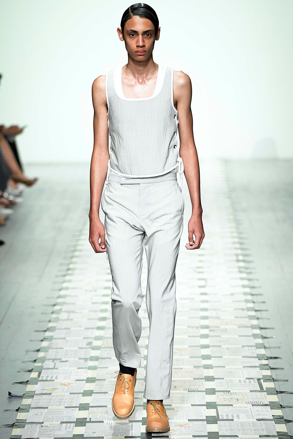 Fashion Week London Spring/Summer 2019 look 16 from the Daniel W Fletcher collection 男装