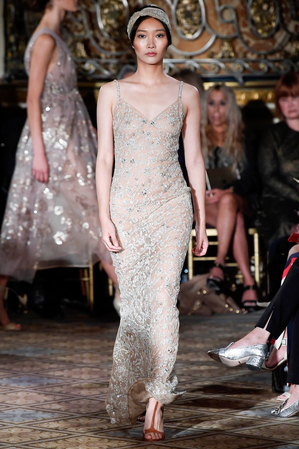 Fashion Week New York Spring/Summer 2018 look 61 from the Dennis Basso collection womenswear