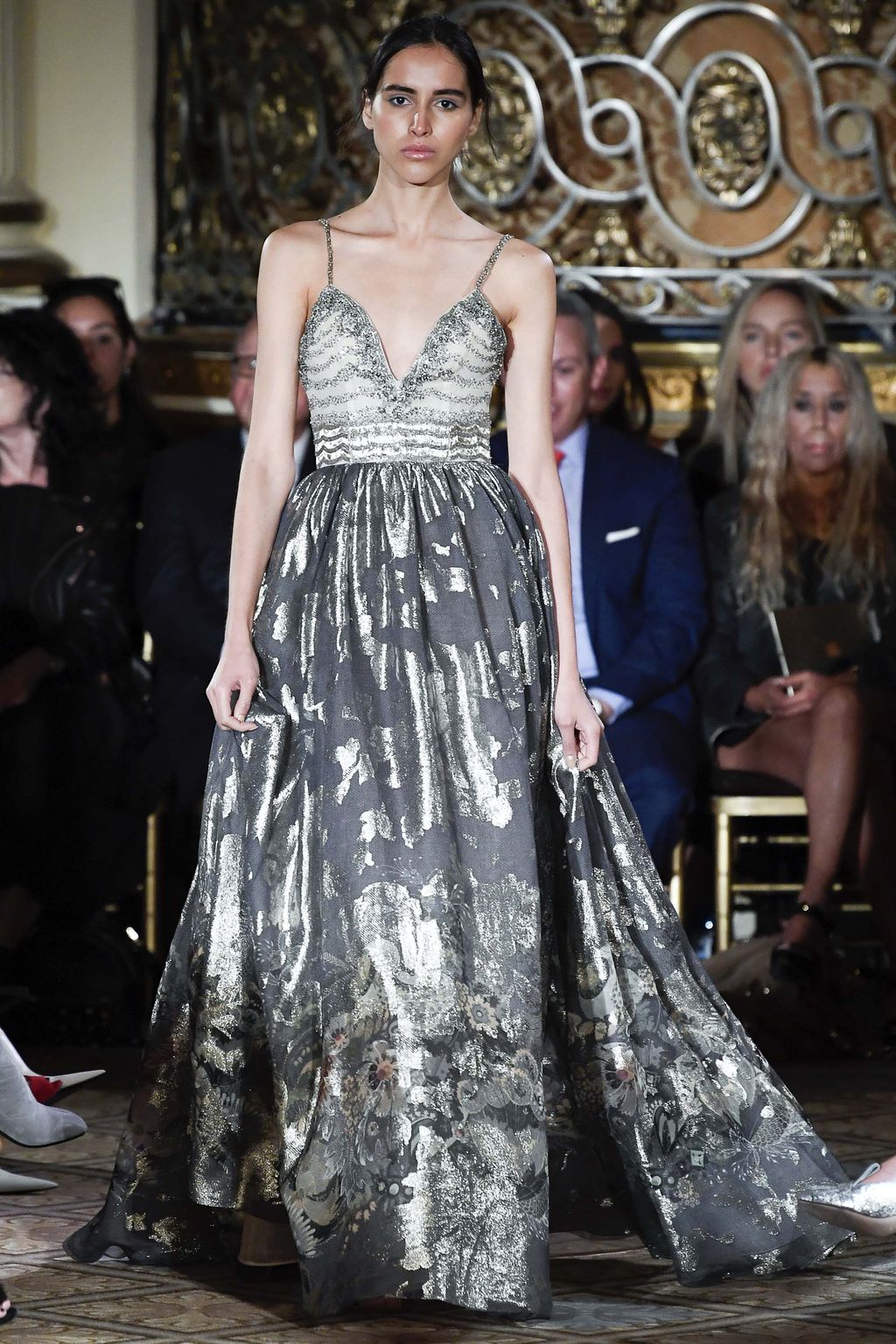 Fashion Week New York Spring/Summer 2018 look 68 from the Dennis Basso collection womenswear