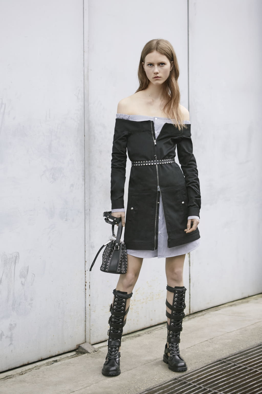 Fashion Week Milan Resort 2017 look 7 from the Diesel Black Gold collection womenswear