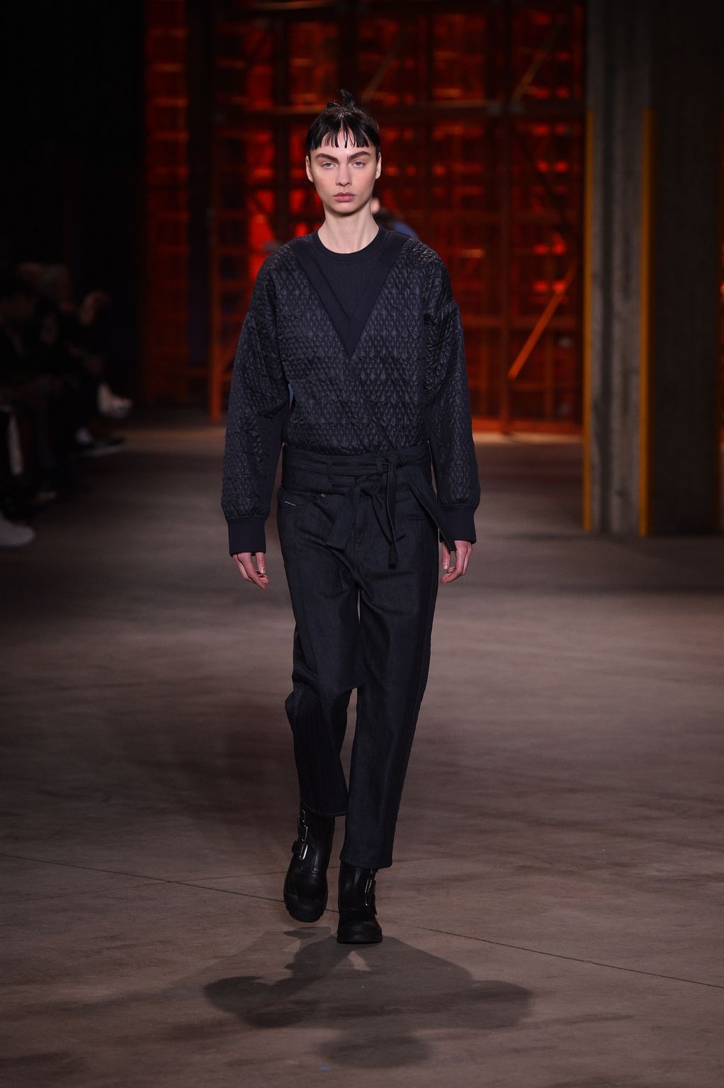 Fashion Week Milan Fall/Winter 2017 look 17 from the Diesel Black Gold collection menswear