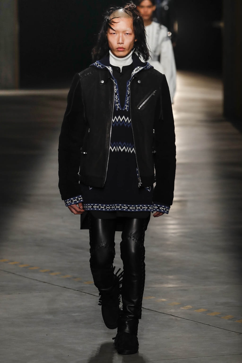 Fashion Week Milan Fall/Winter 2018 look 5 from the Diesel Black Gold collection menswear