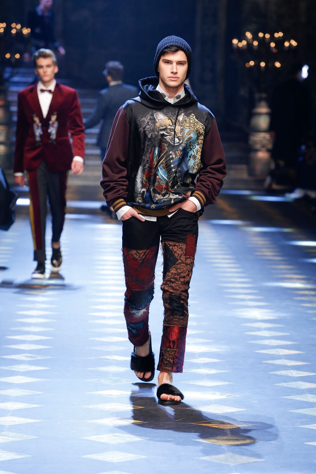 Fashion Week Milan Fall/Winter 2017 look 80 from the Dolce & Gabbana collection menswear
