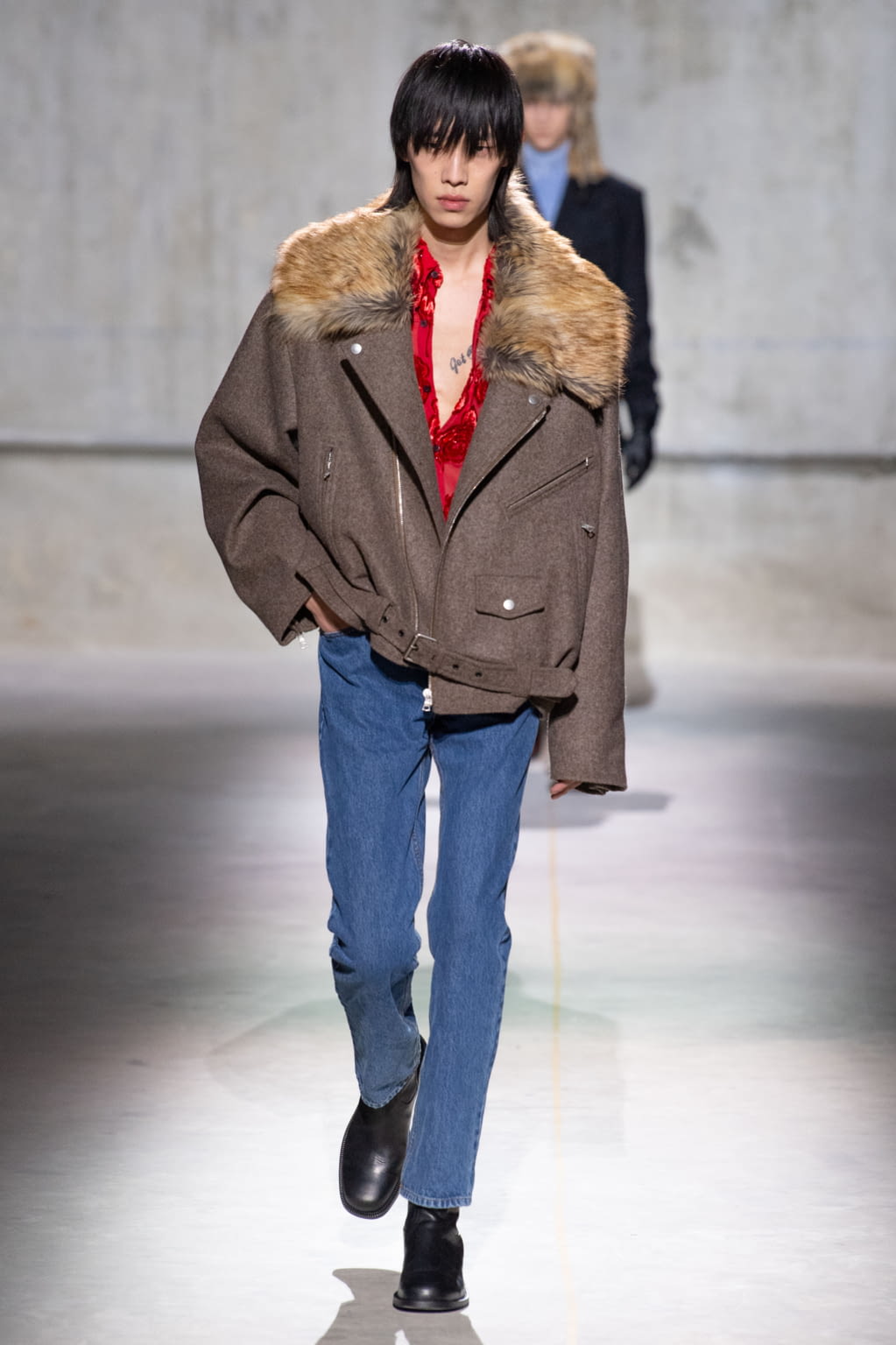 Fashion Week Paris Fall/Winter 2020 look 46 from the Dries Van Noten collection menswear