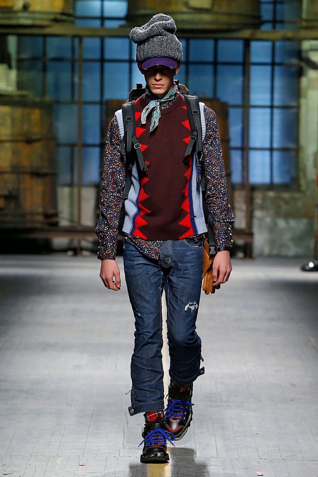 Fashion Week Milan Fall/Winter 2017 look 11 from the Dsquared2 collection 男装