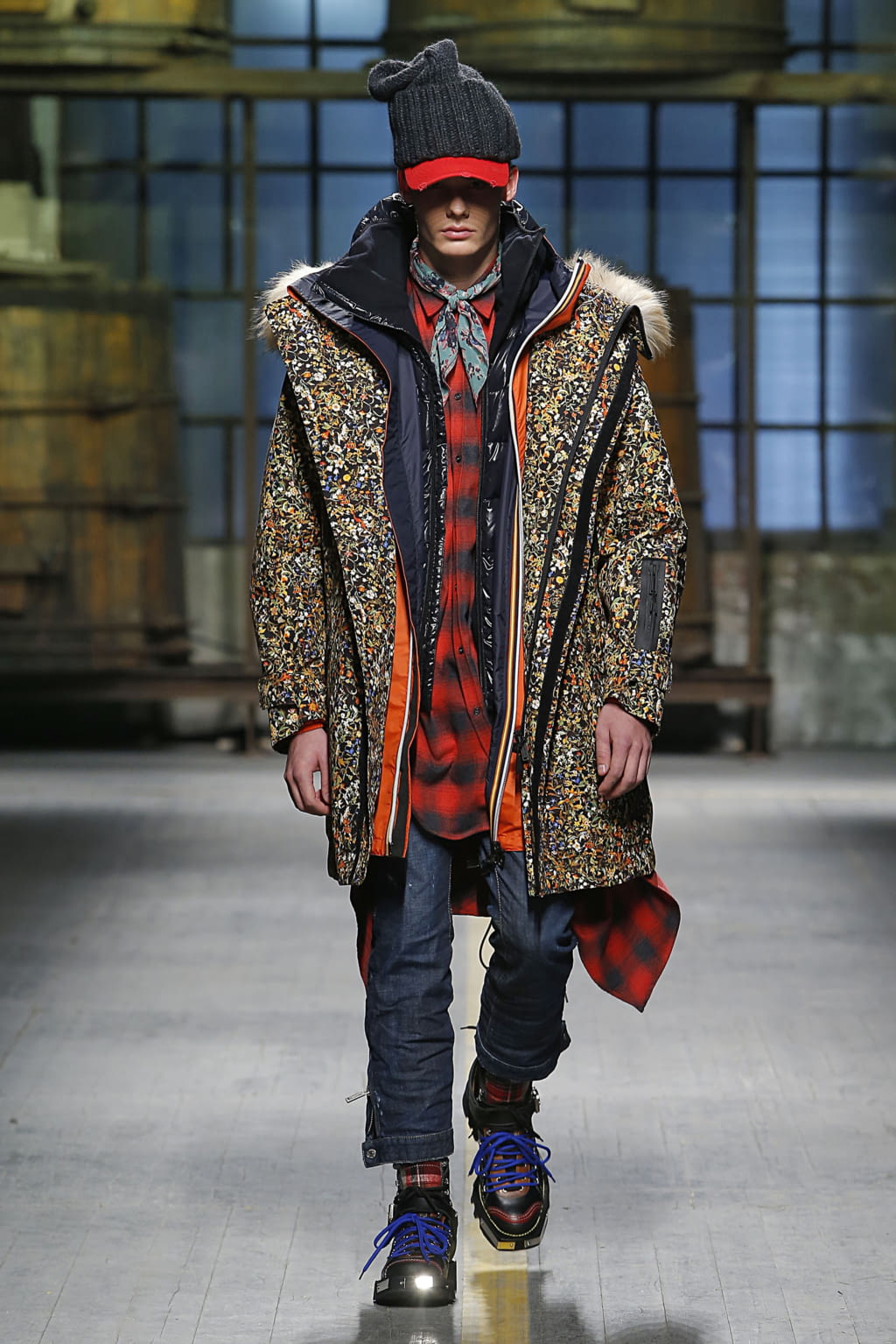 Fashion Week Milan Fall/Winter 2017 look 19 from the Dsquared2 collection menswear