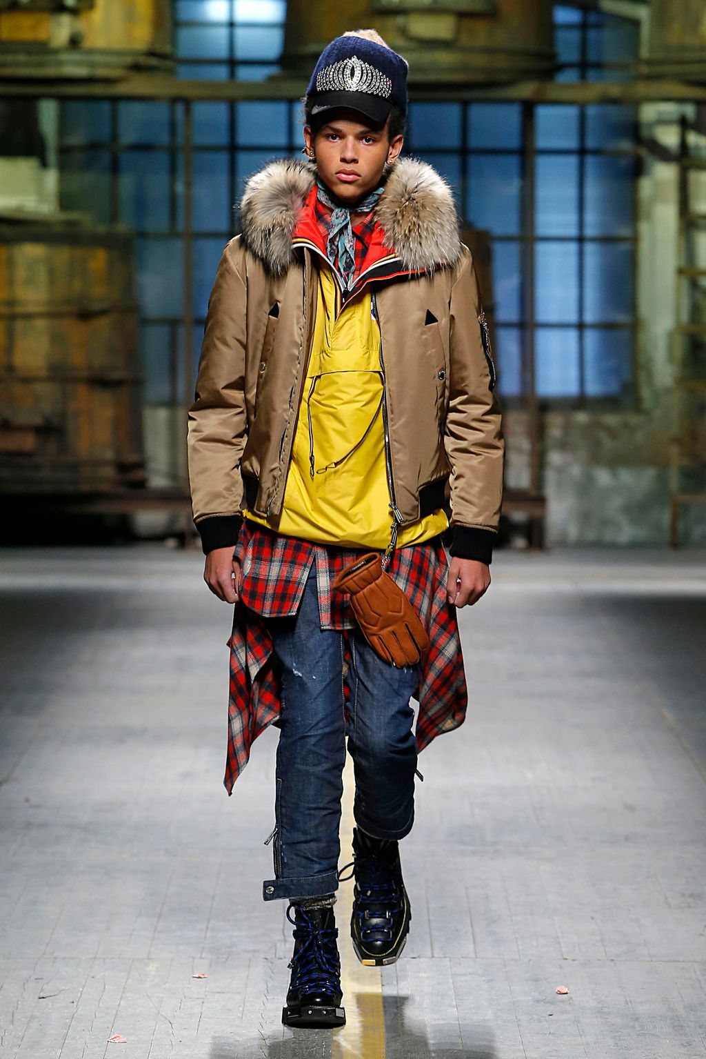 Fashion Week Milan Fall/Winter 2017 look 20 from the Dsquared2 collection 男装