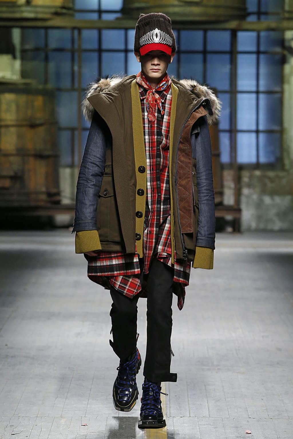 Fashion Week Milan Fall/Winter 2017 look 21 from the Dsquared2 collection 男装