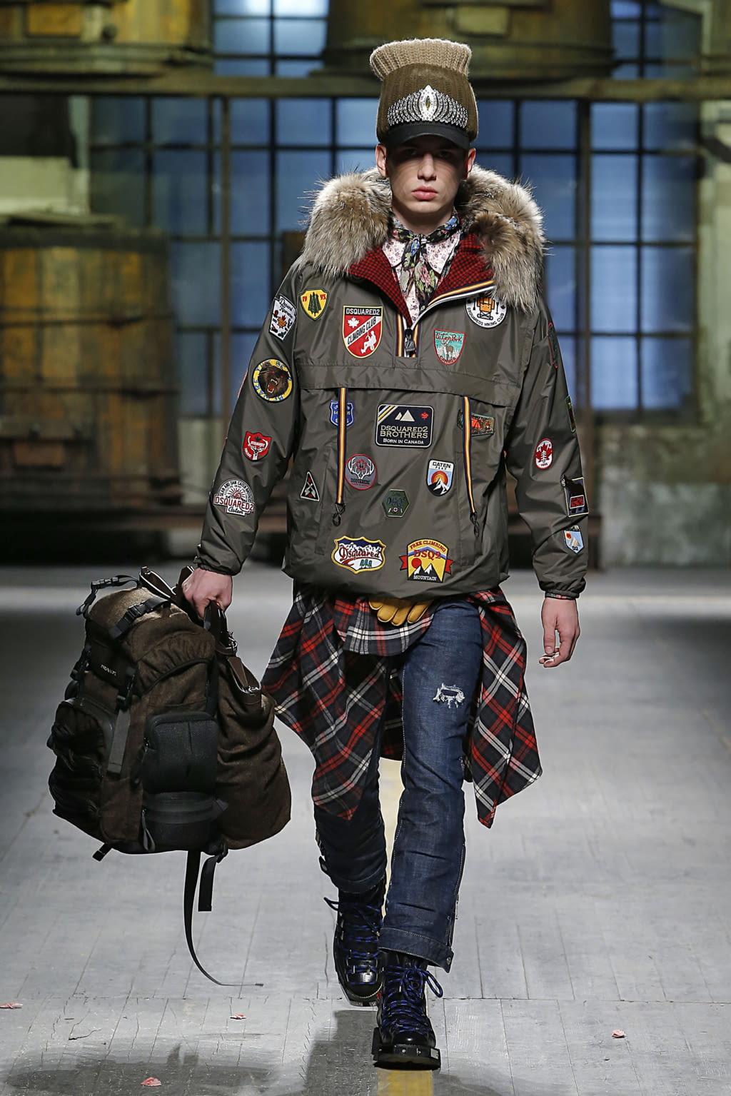 Fashion Week Milan Fall/Winter 2017 look 24 from the Dsquared2 collection 男装