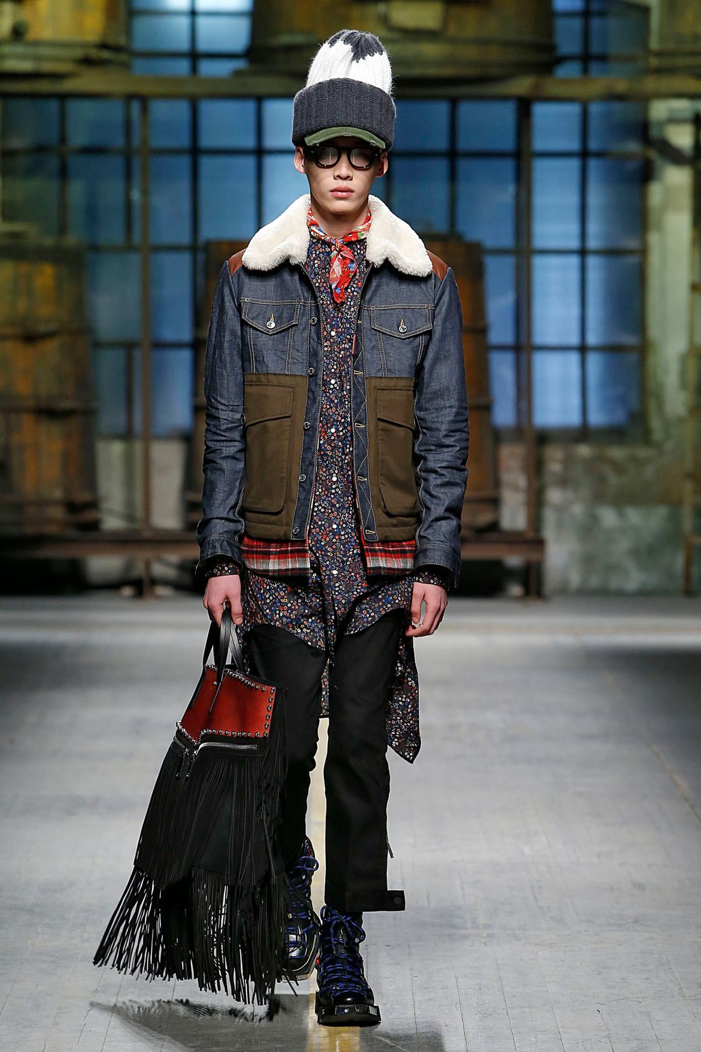 Fashion Week Milan Fall/Winter 2017 look 27 from the Dsquared2 collection 男装