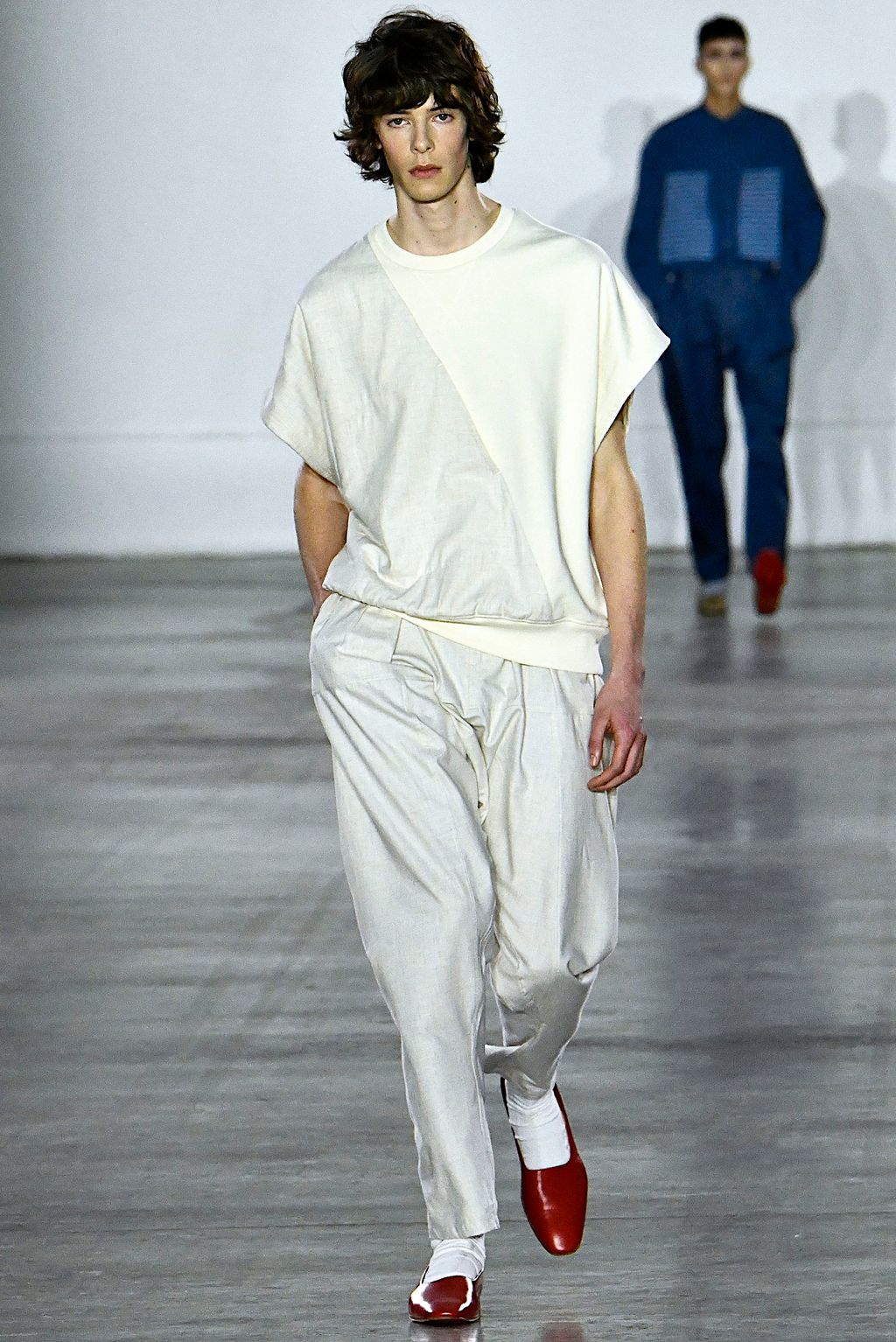 Fashion Week London Fall/Winter 2019 look 21 from the E. Tautz collection 男装