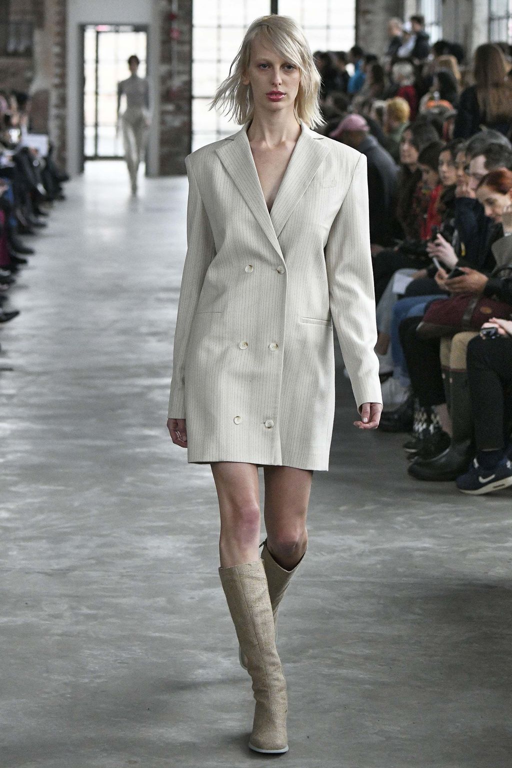 Fashion Week New York Fall/Winter 2018 look 1 from the Eckhaus Latta collection womenswear