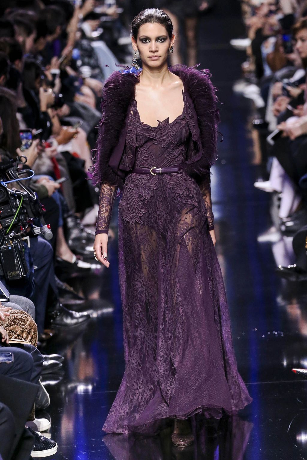 Fashion Week Paris Fall/Winter 2017 look 35 from the Elie Saab collection 女装