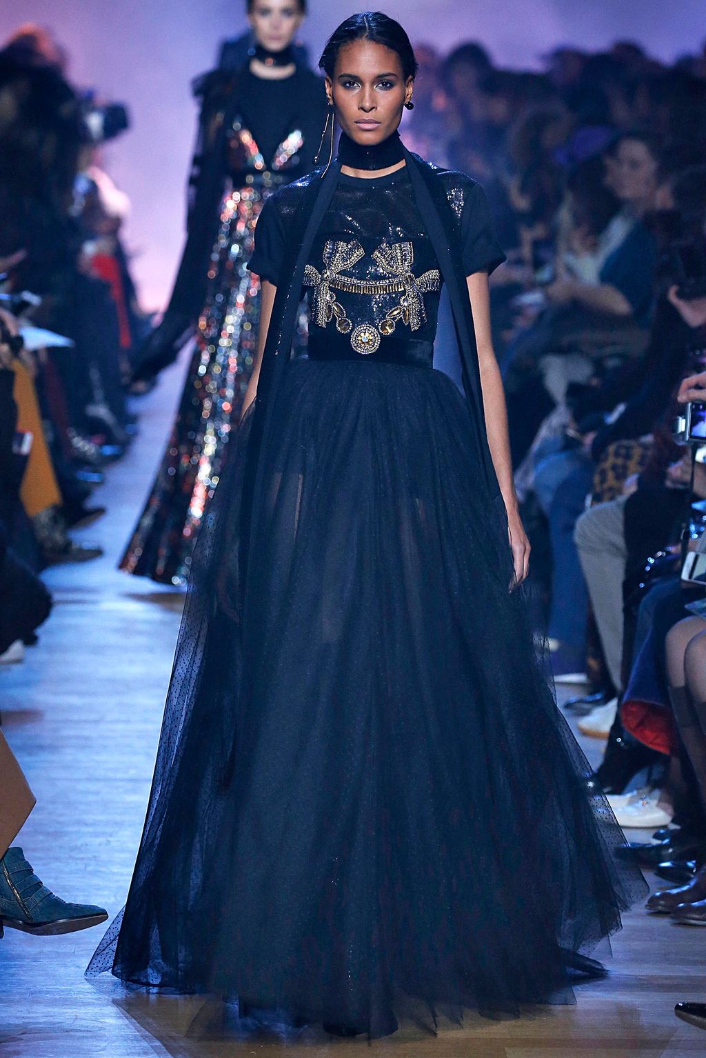 Fashion Week Paris Fall/Winter 2018 look 49 from the Elie Saab collection womenswear