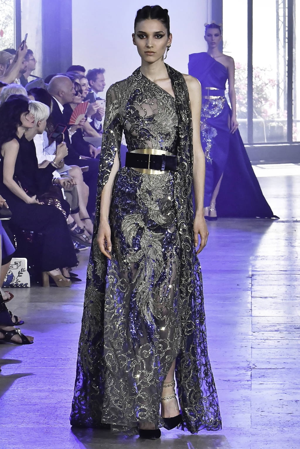 Fashion Week Paris Fall/Winter 2019 look 36 from the Elie Saab collection 高级定制