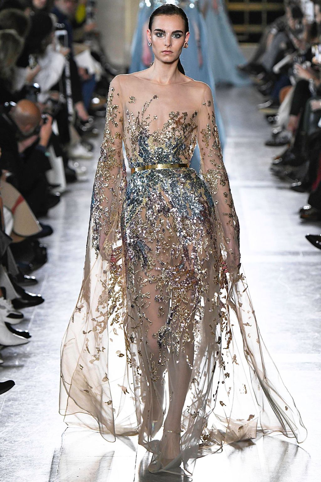 Fashion Week Paris Spring/Summer 2019 look 6 from the Elie Saab collection 高级定制