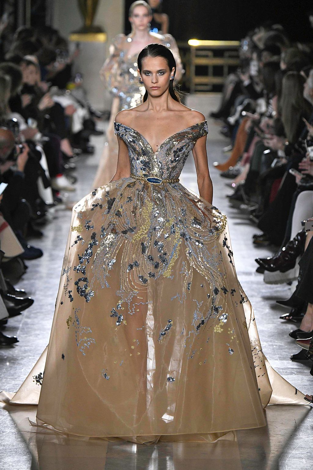 Fashion Week Paris Spring/Summer 2019 look 49 from the Elie Saab collection couture