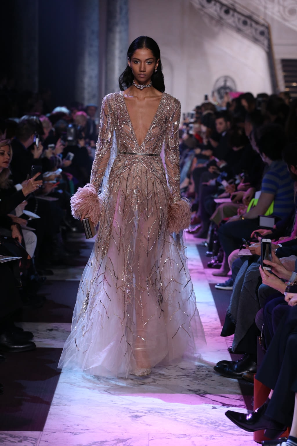 Fashion Week Paris Spring/Summer 2018 look 22 from the Elie Saab collection couture