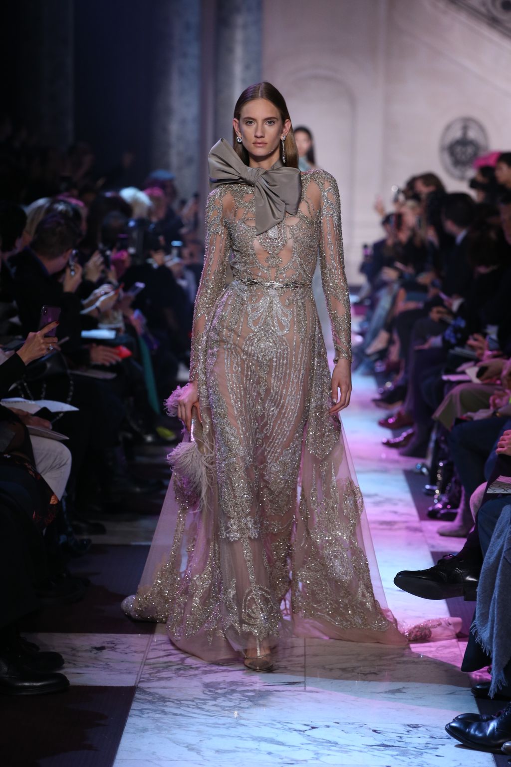 Fashion Week Paris Spring/Summer 2018 look 34 from the Elie Saab collection 高级定制