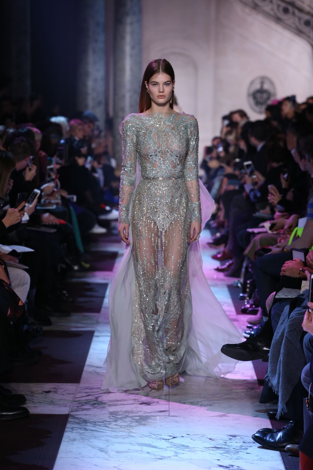 Fashion Week Paris Spring/Summer 2018 look 39 from the Elie Saab collection 高级定制