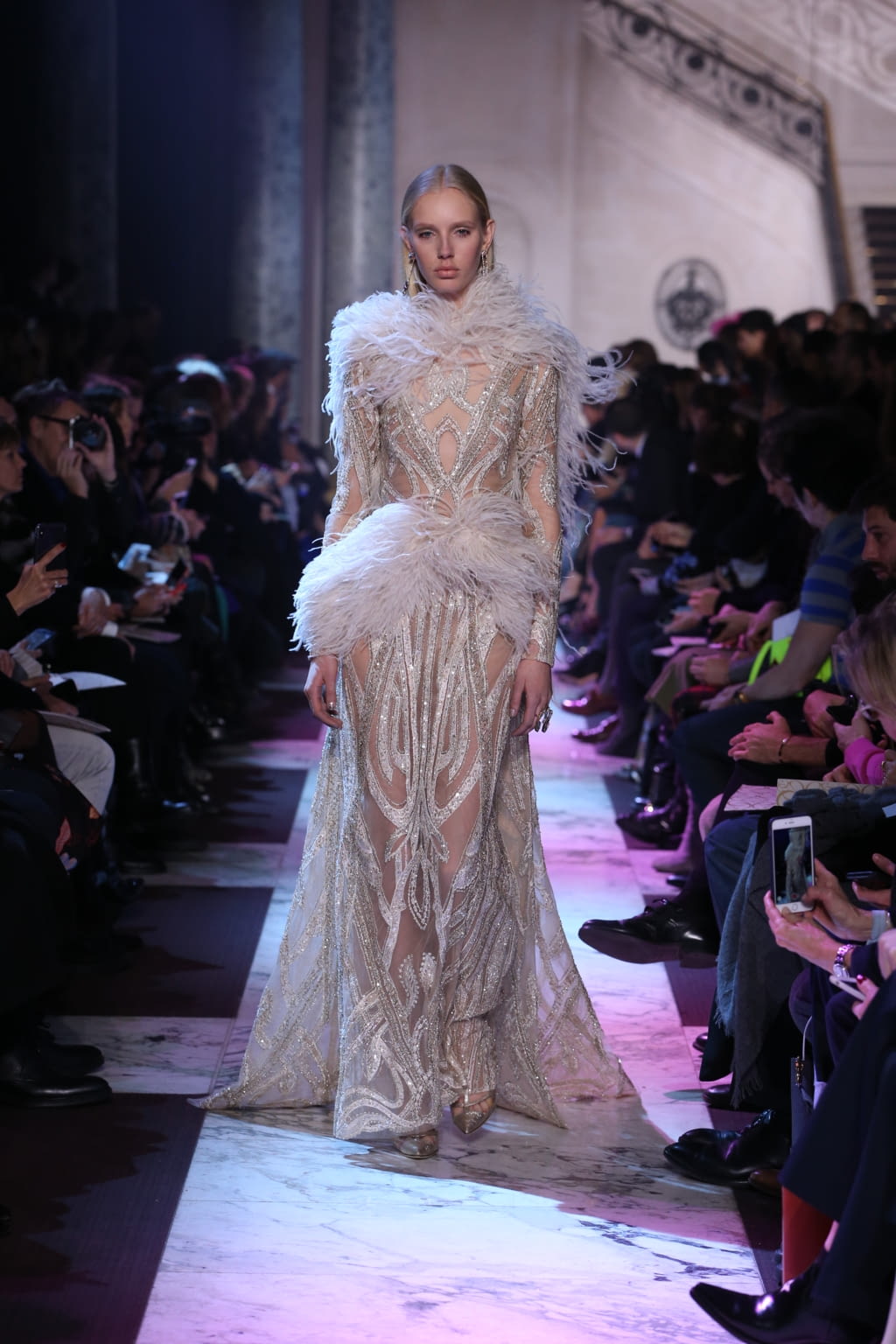Fashion Week Paris Spring/Summer 2018 look 56 from the Elie Saab collection couture