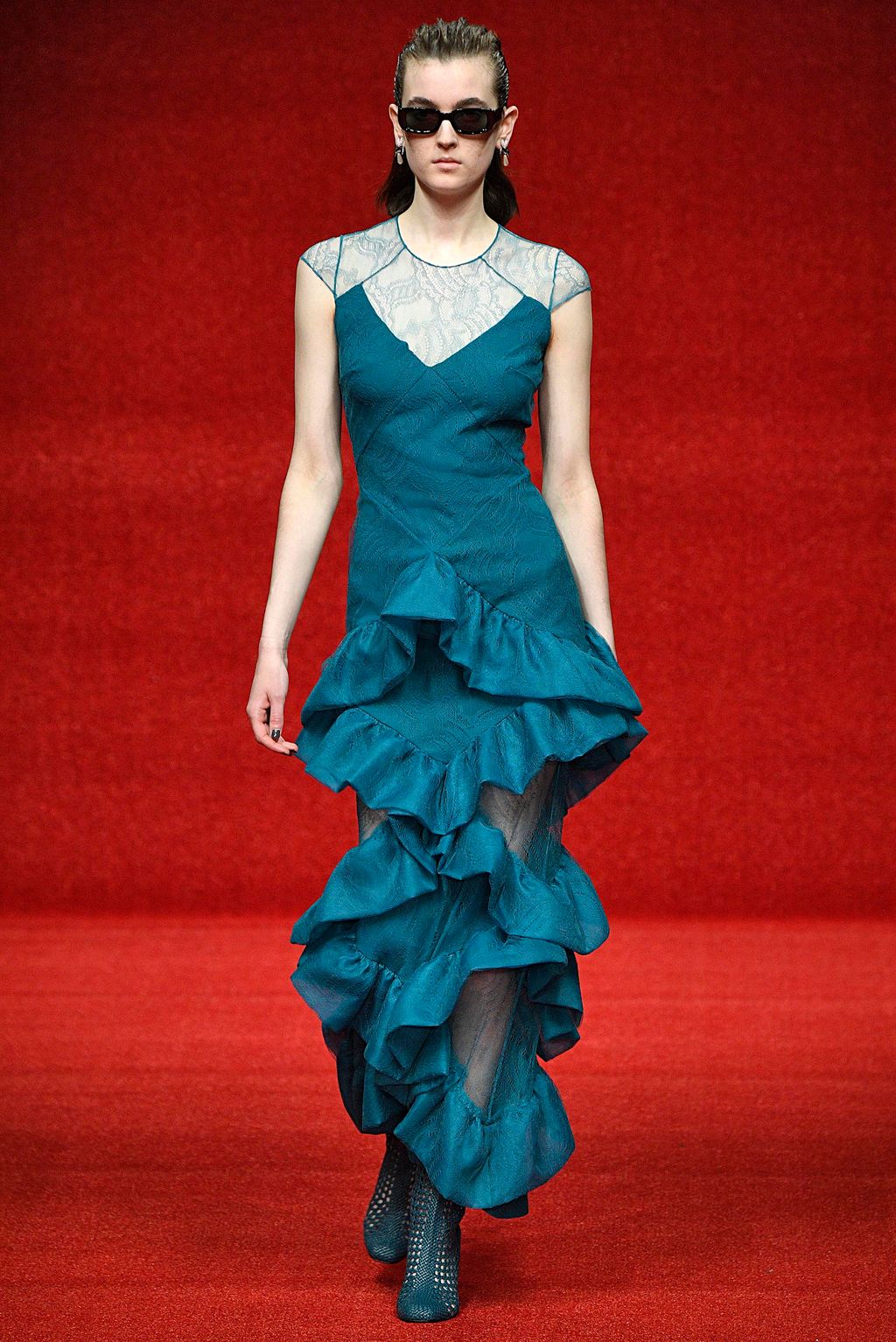 Fashion Week London Fall/Winter 2018 look 18 from the Emilio de la Morena collection 女装