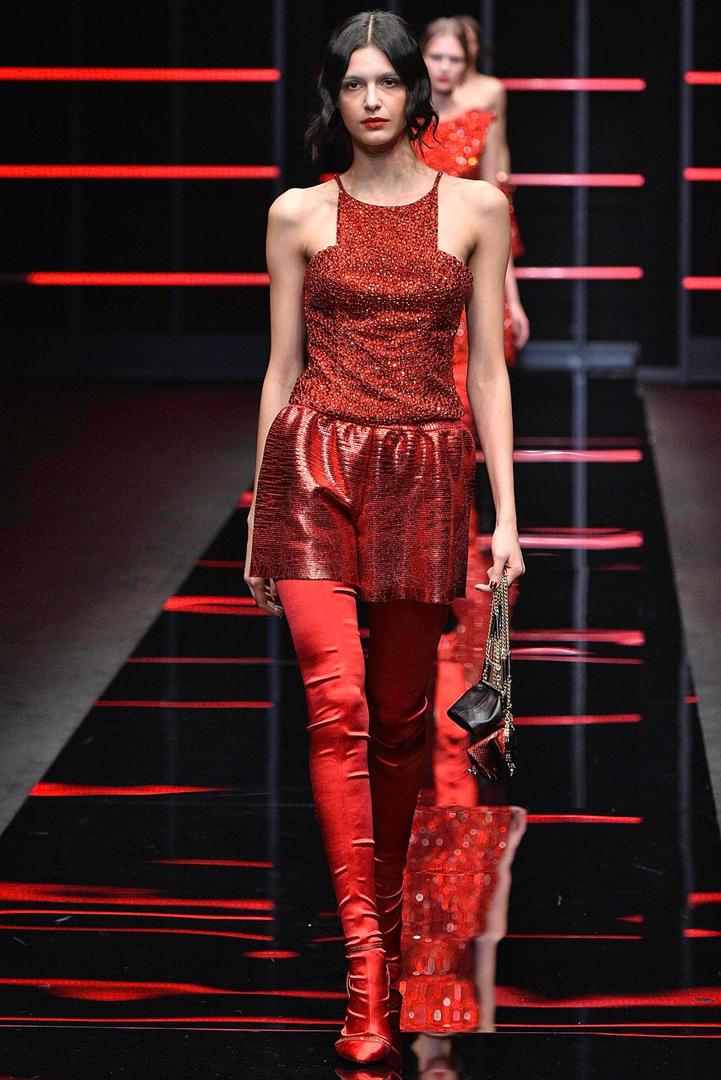 Fashion Week Milan Fall/Winter 2019 look 62 from the Emporio Armani collection 女装