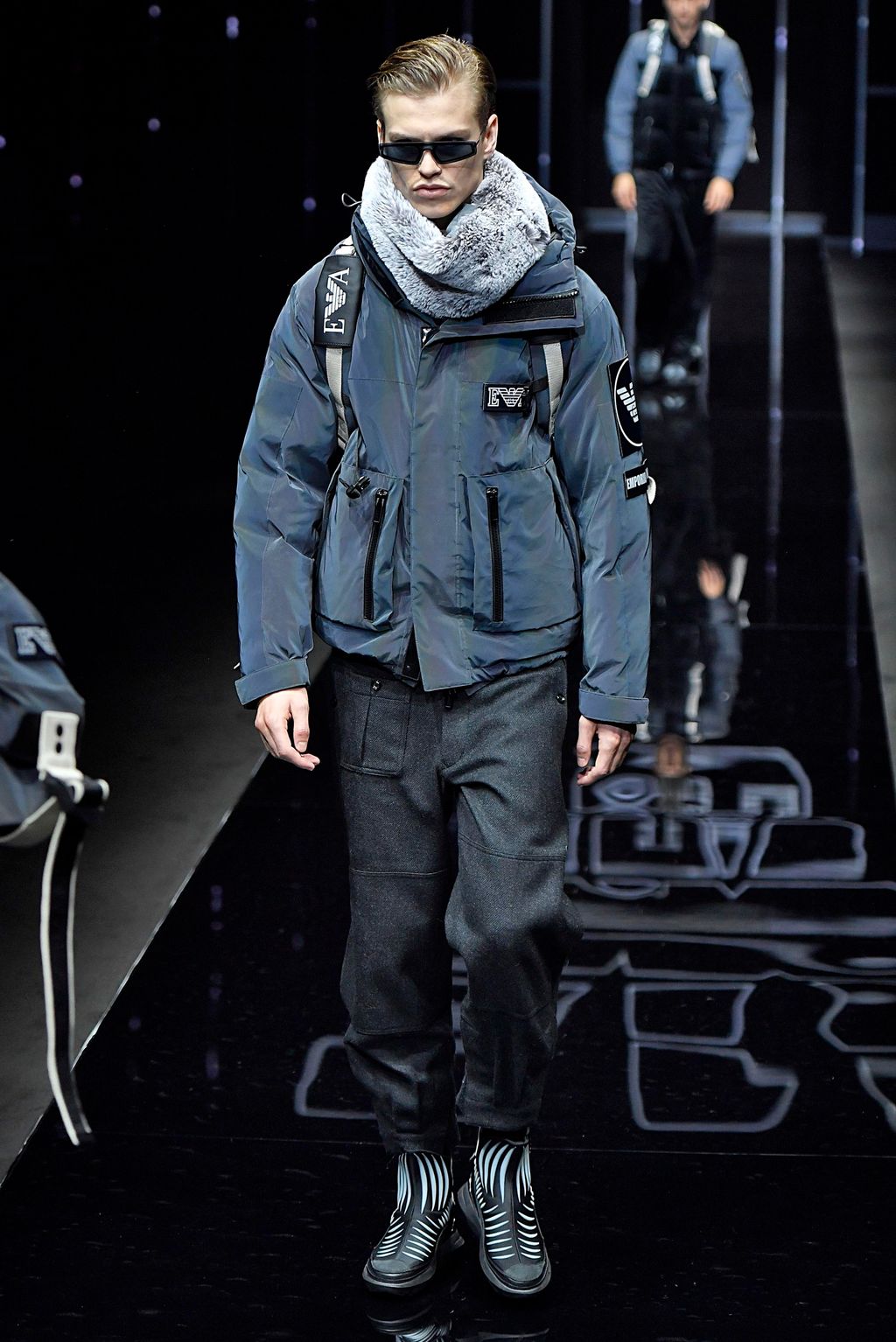 Fashion Week Milan Fall/Winter 2019 look 38 from the Emporio Armani collection menswear
