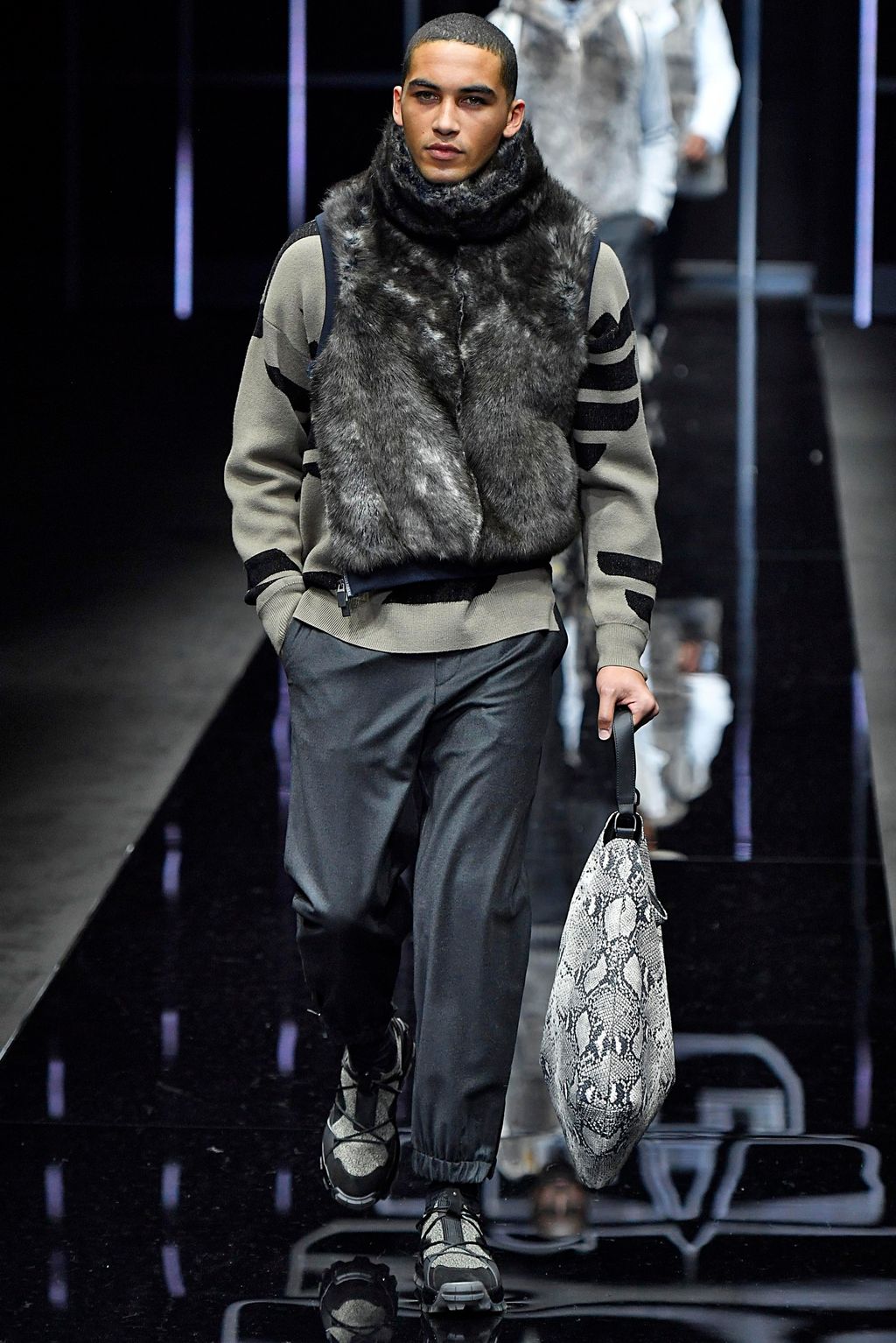 Fashion Week Milan Fall/Winter 2019 look 92 from the Emporio Armani collection menswear