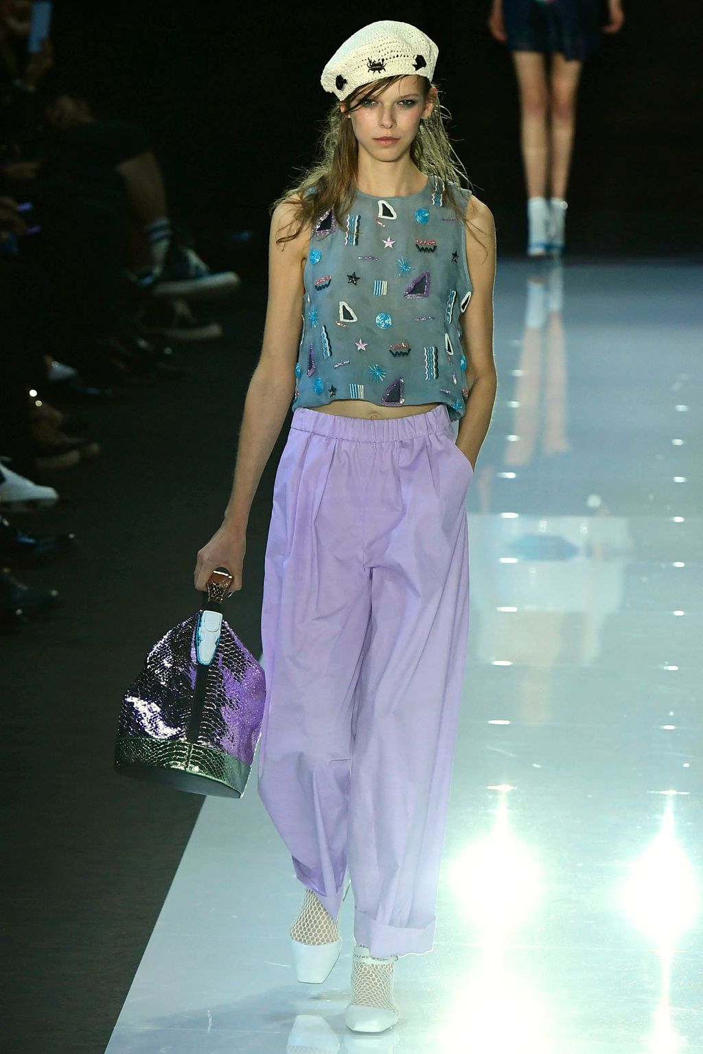 Fashion Week London Spring/Summer 2018 look 99 from the Emporio Armani collection womenswear