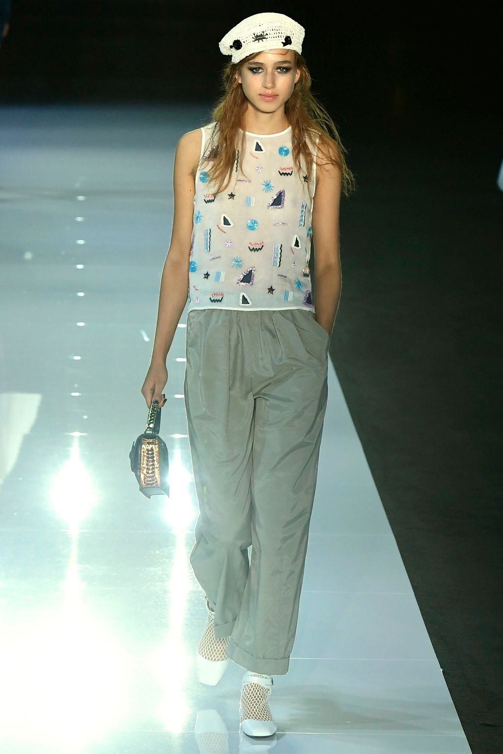 Fashion Week London Spring/Summer 2018 look 100 from the Emporio Armani collection womenswear