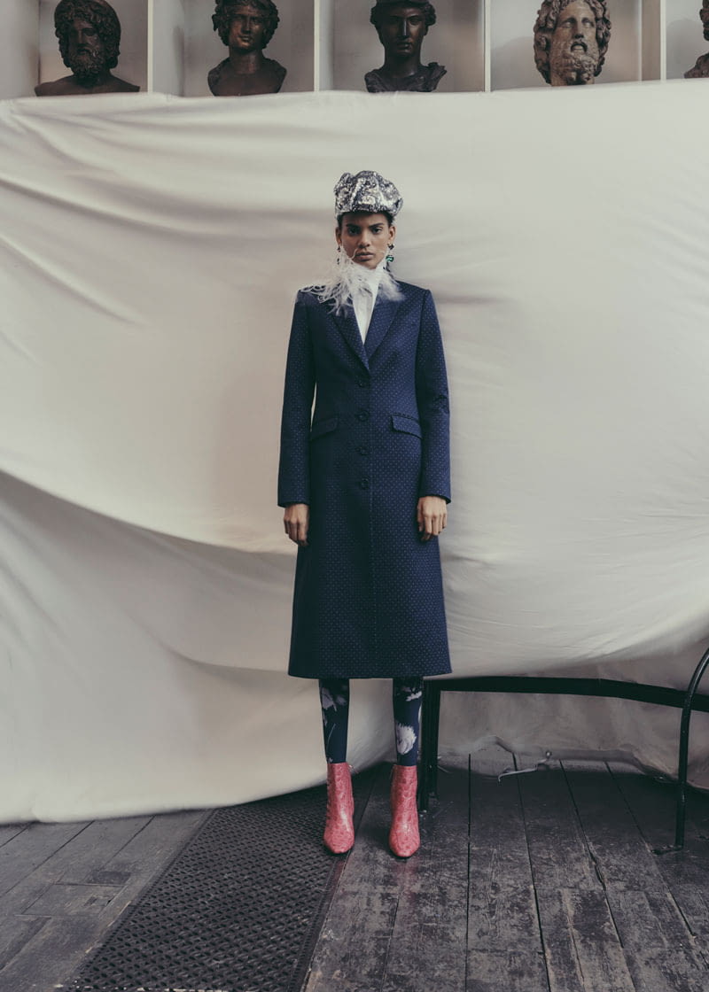 Fashion Week London Pre-Fall 2019 look 1 from the Erdem collection womenswear