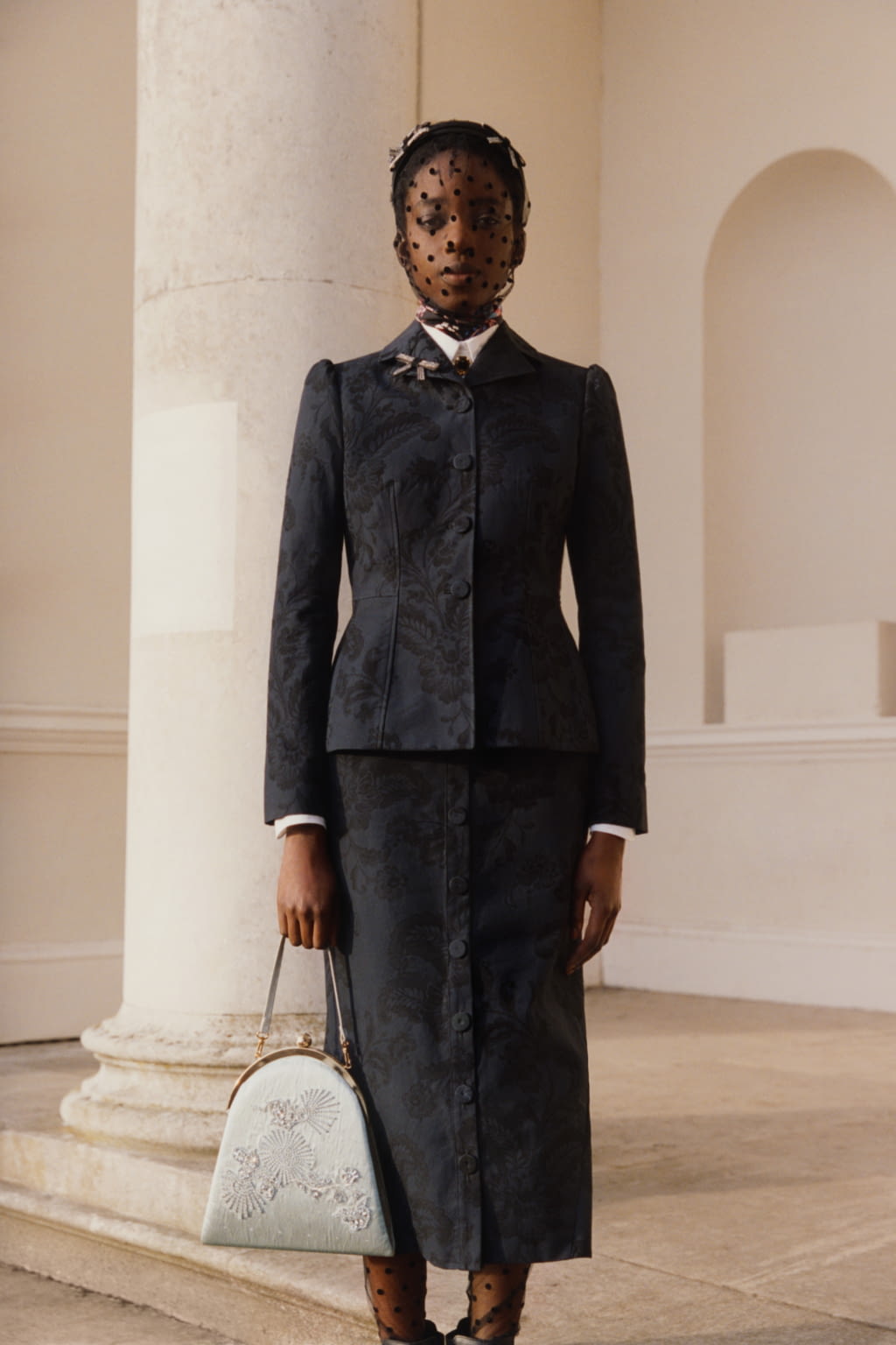 Fashion Week London Pre-Fall 2021 look 2 from the Erdem collection womenswear