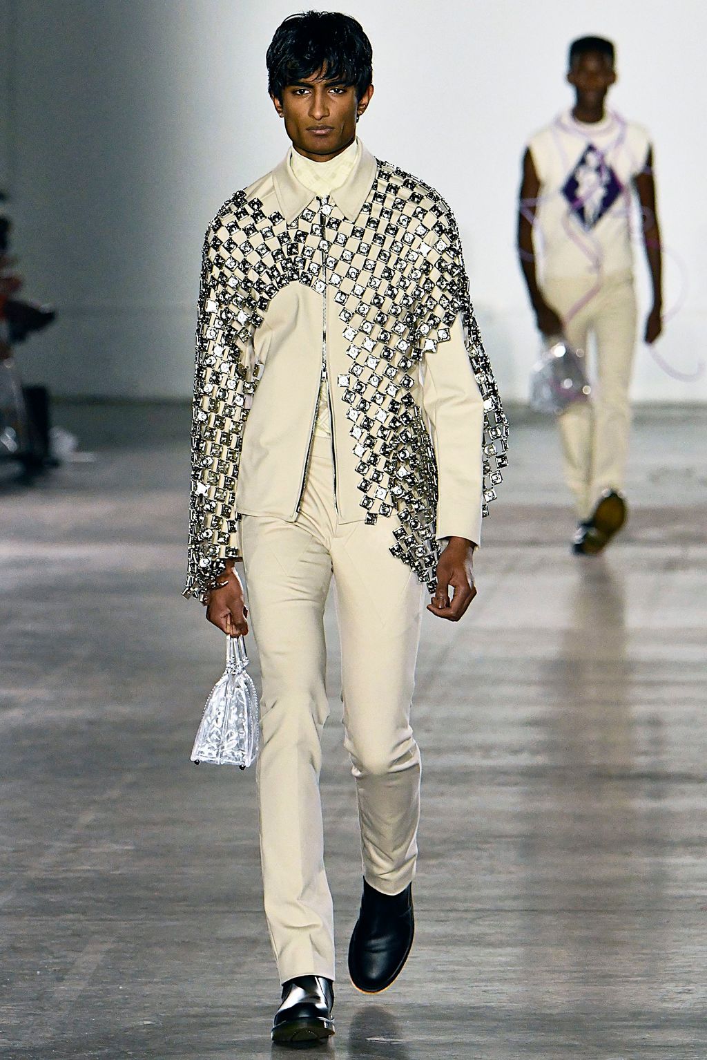 Fashion Week London Fall/Winter 2019 look 42 from the Fashion East collection menswear